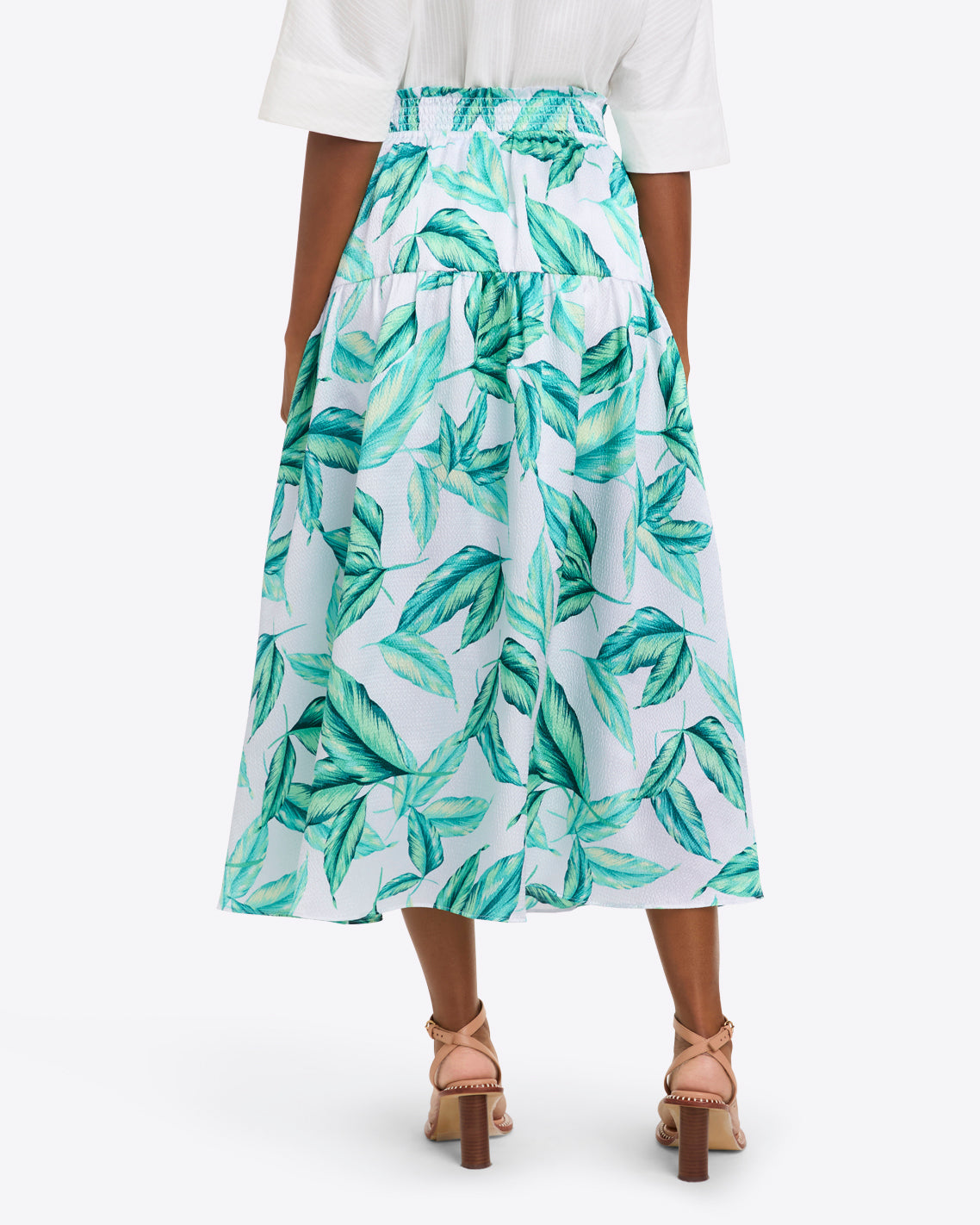 Midi Skirt in Hammered Satin